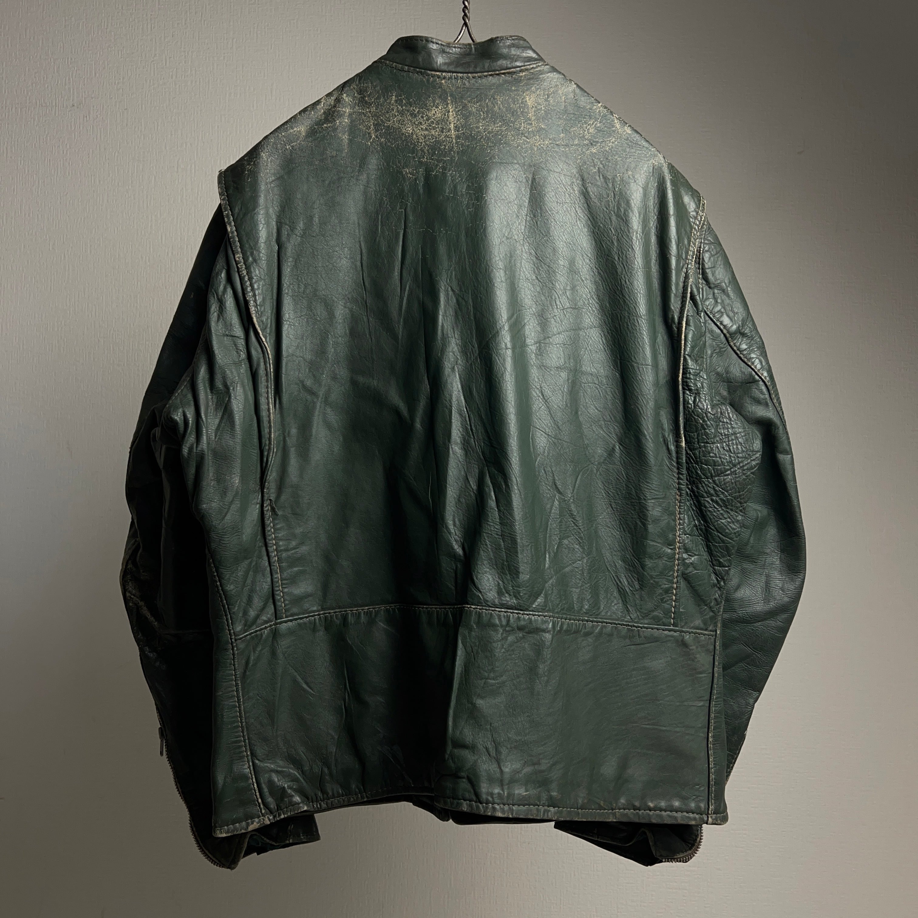 60's~70s “Brooks” Single Riders Leather Jacket 60年代 70年代 シングルライダース  レザージャケット【0929A93】【送料無料】