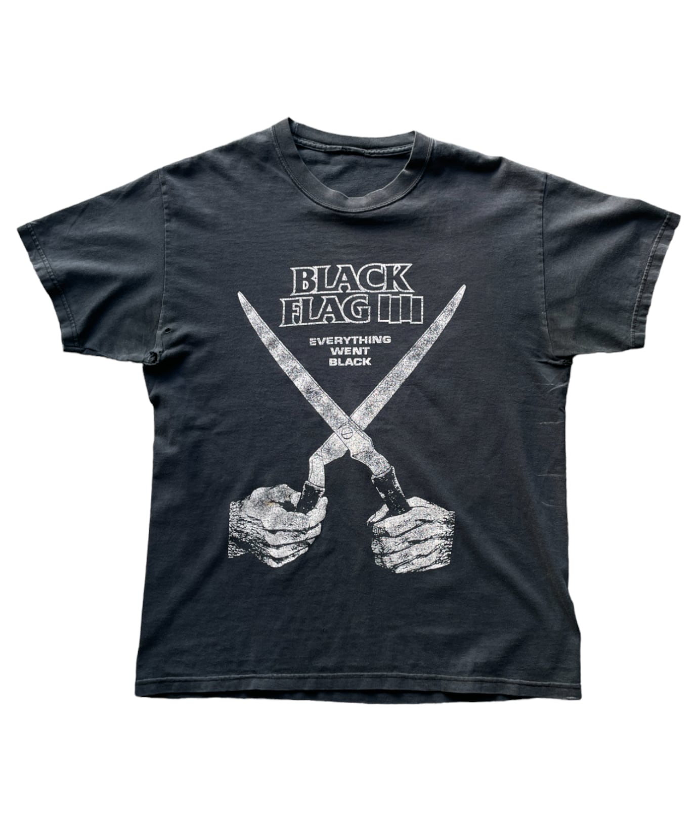 Vintage 90-00s XL Rock band T-shirt -black flag- | BEGGARS BANQUET