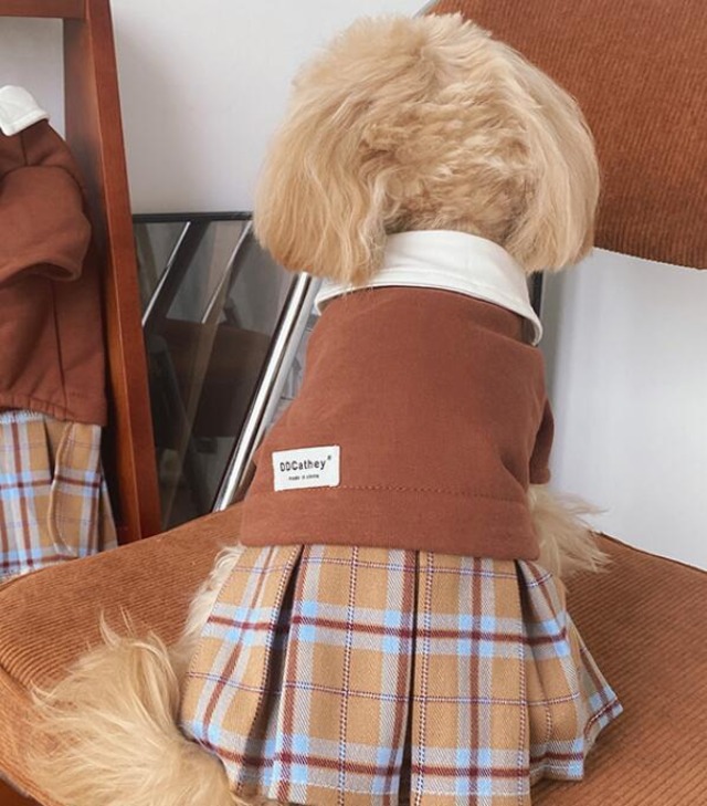 おすすめ☞《予約》3101302 3種類☆重ね着チェックスカートワンピ