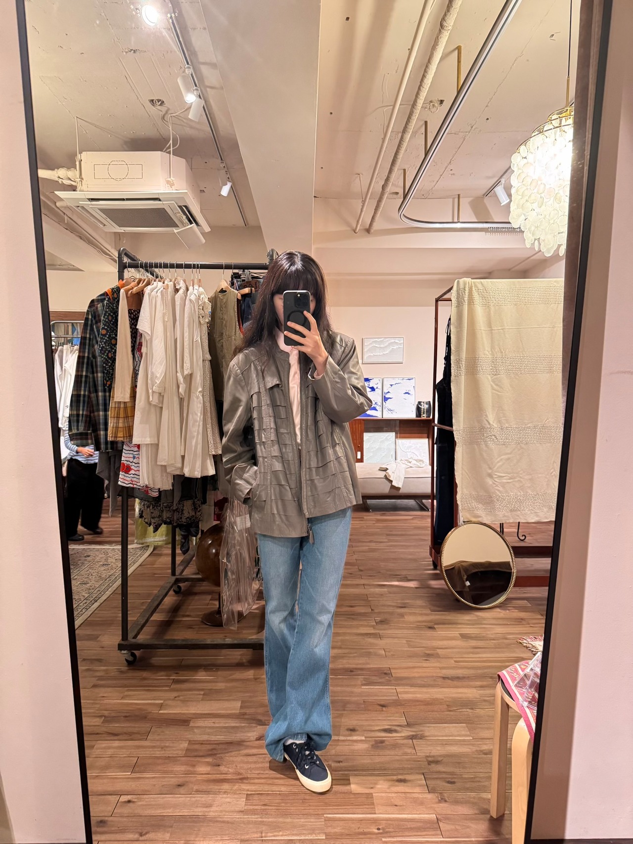 【高級本革】BONITA ティアードフリル レザージャケット