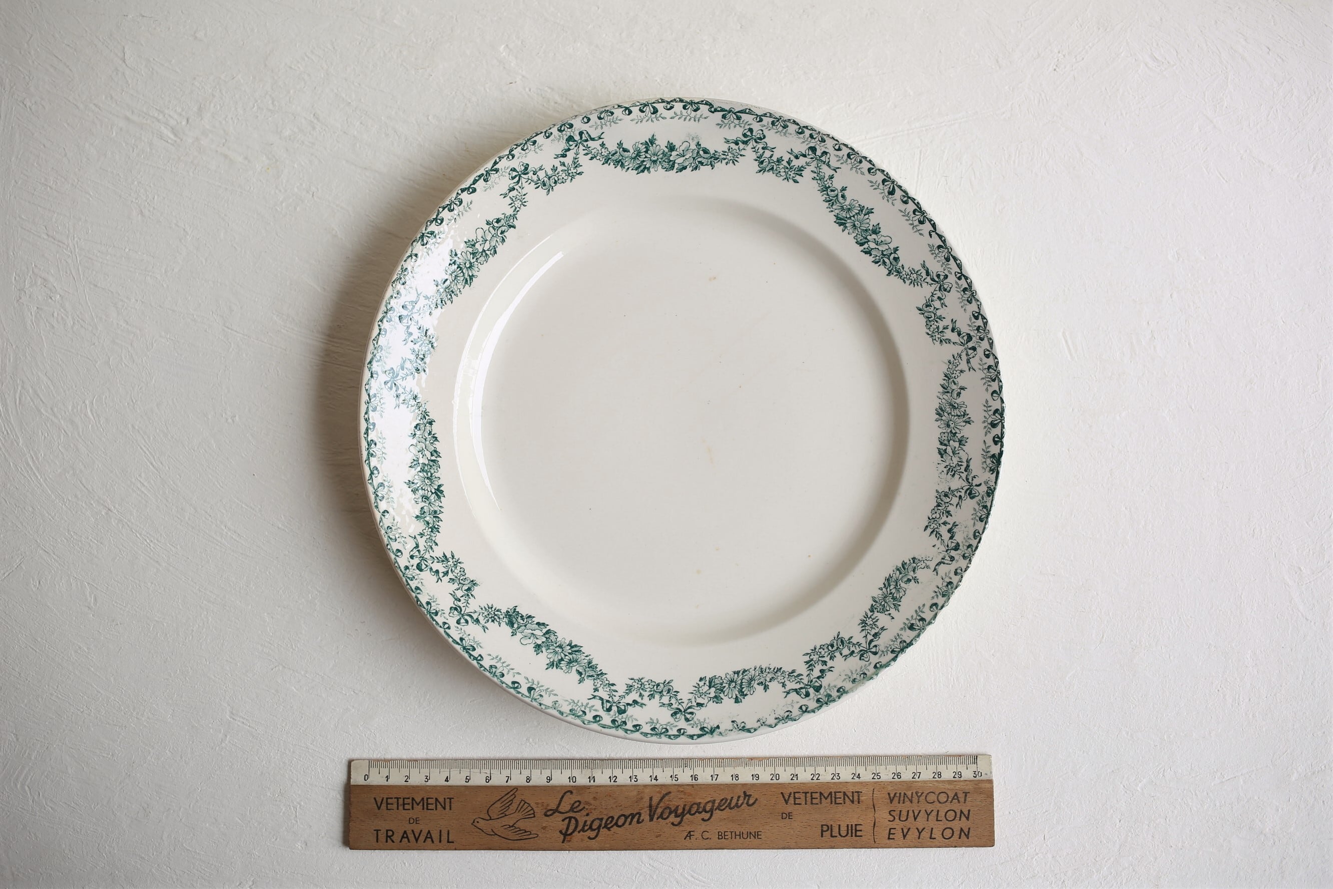 フランスアンティーク｜ロンウィ窯のサービングプレート ロンウィLONGWY 深皿プレート フランスアンティーク アンティークプレート