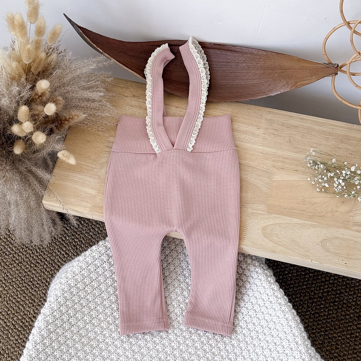 フリルサスペンダー付きレギンス