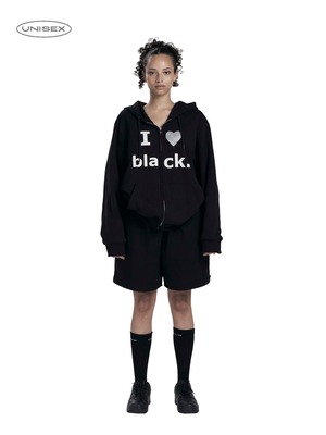 [ODOR] I ♥ black. zip 正規品 韓国ブランド 韓国通販 韓国代行 韓国ファッション 日本 店舗