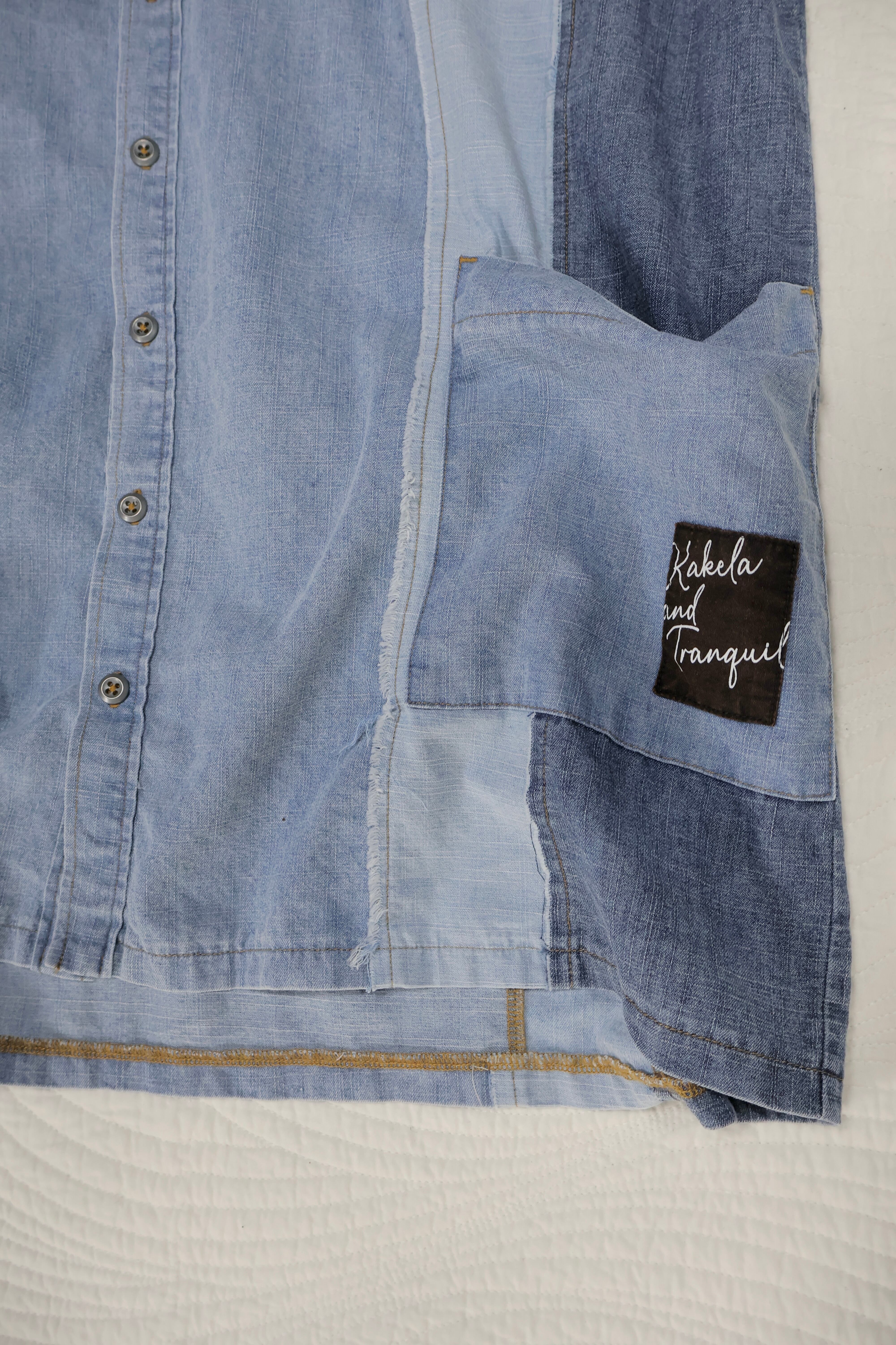 デニムケミカル加工リメイク切り替えOP【12504-235-20】2025SS