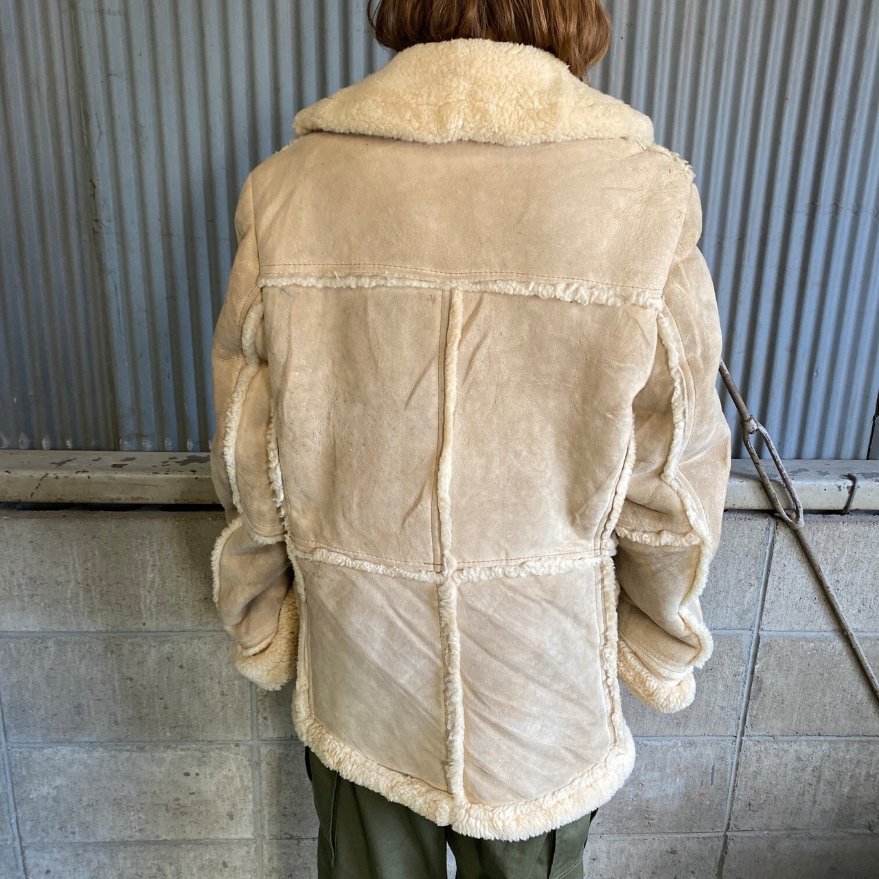 ヴィンテージ MAKRAY ムートン シープスキン ランチコート メンズL 