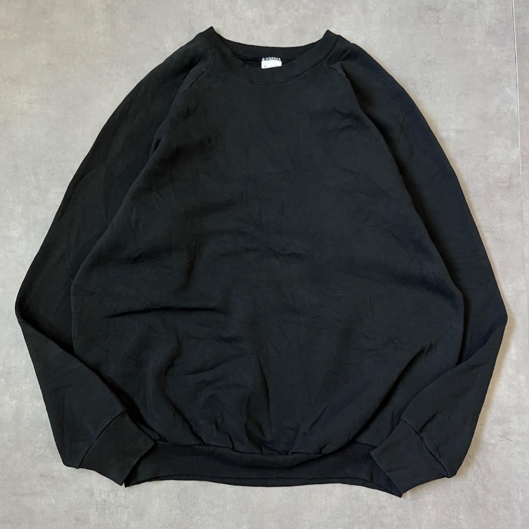 フルーツオブザルーム 無地スウェット 古着 USA 90s XL 黒 17110