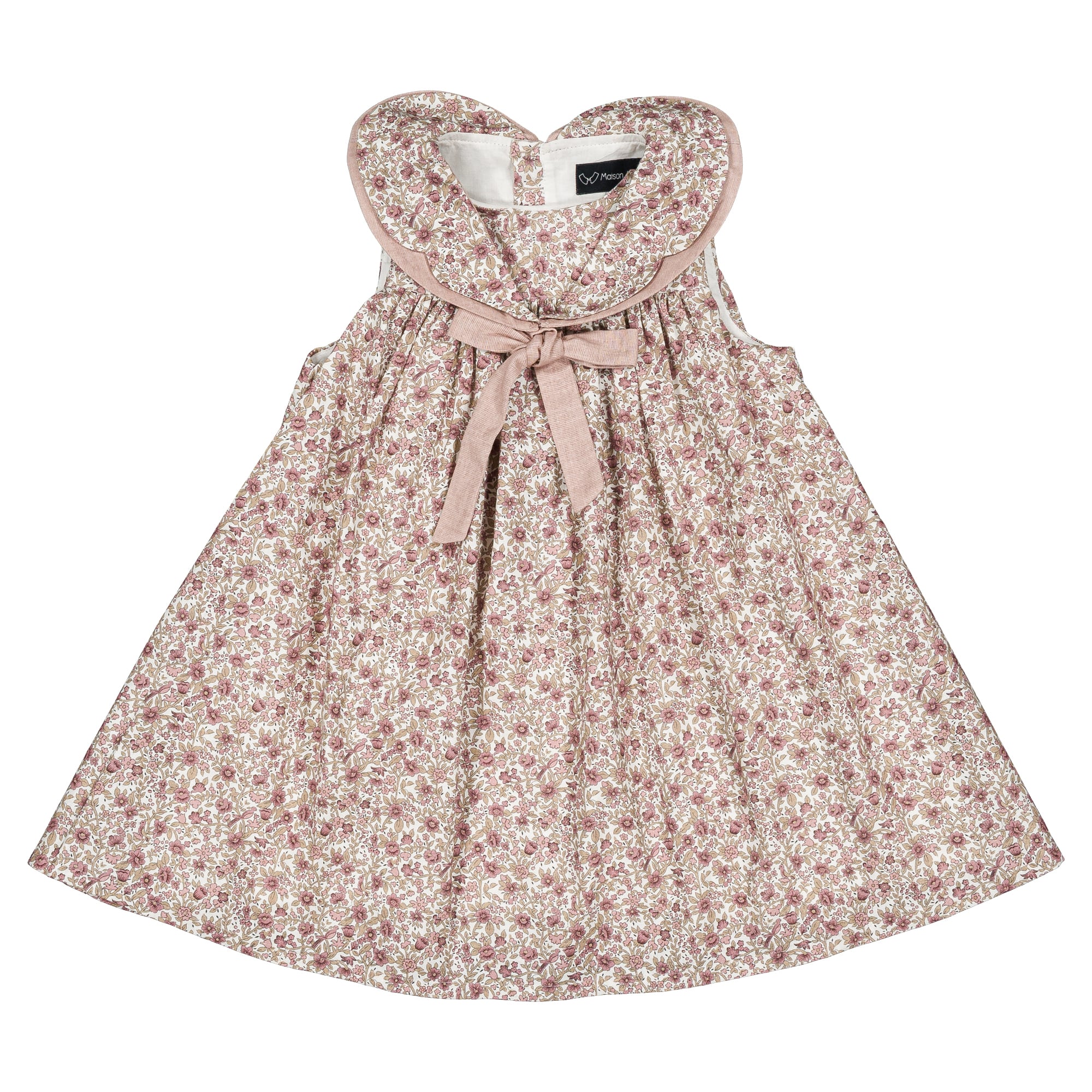 予約【Maison Marelle】Dress GARNIER - pink flowers / 6Y~12Y/ 6月上旬以降入荷