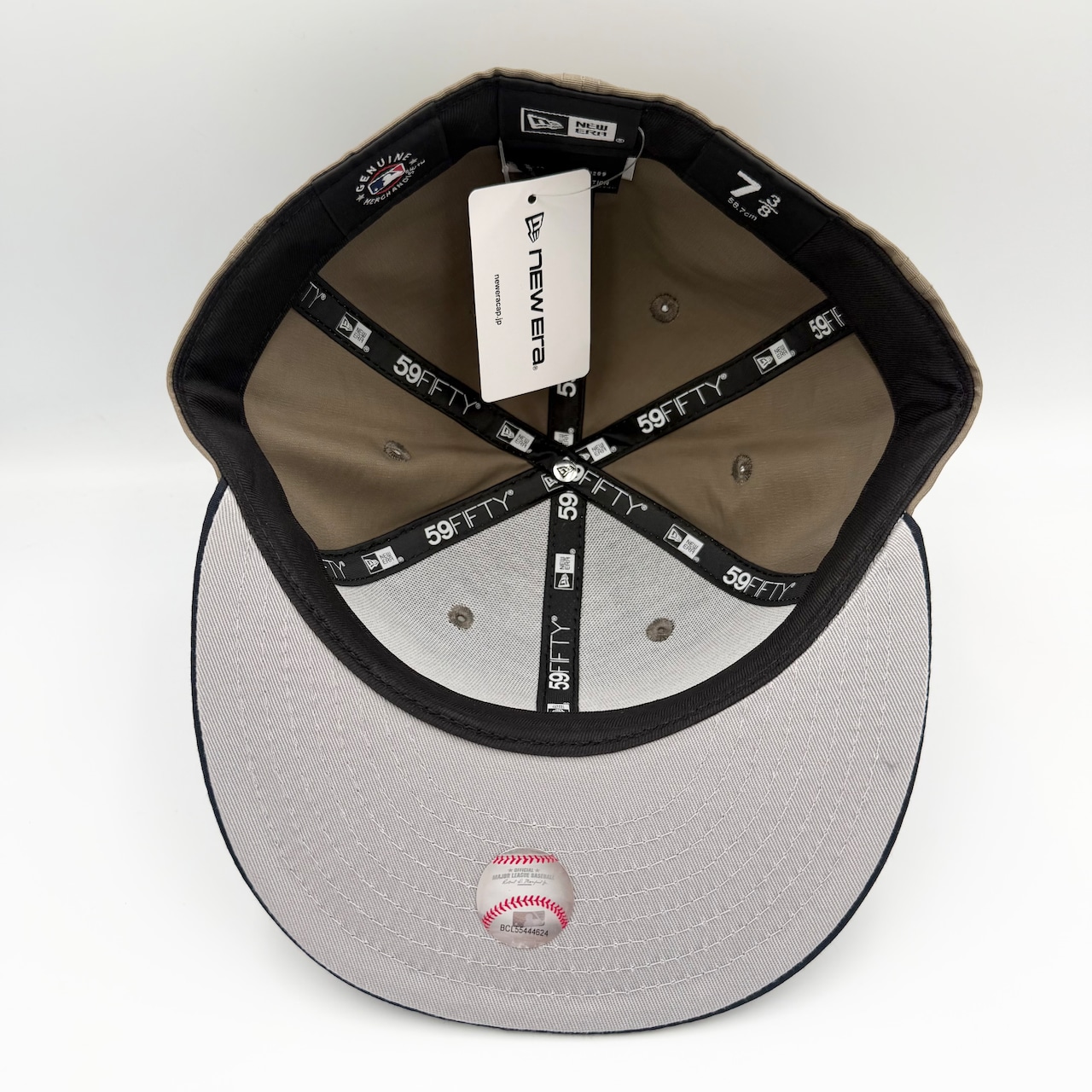 NEW ERA 59FIFTY/5950 ロサンゼルス・ドジャース Grosgrain オリーブ/ネイビー