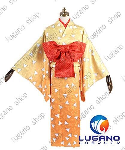 あがつま ぜんいつ コスプレ衣装 L Amazon.co.jp: 即納 コスプレ衣装◇ 鬼滅の刃 我妻 善逸（あがつま