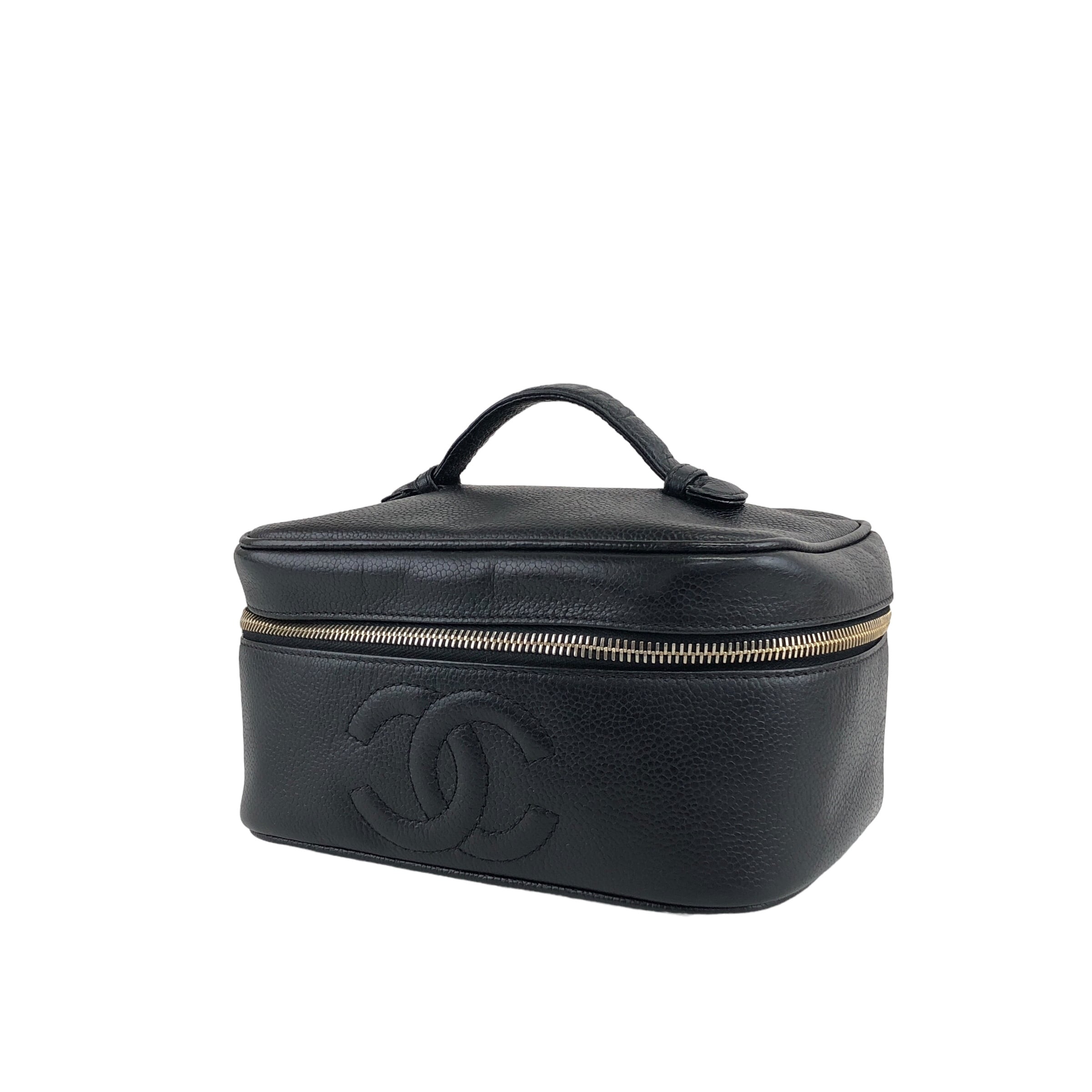 CHANEL シャネル ハンドバッグ ブラック ココマーク レザー バニティ