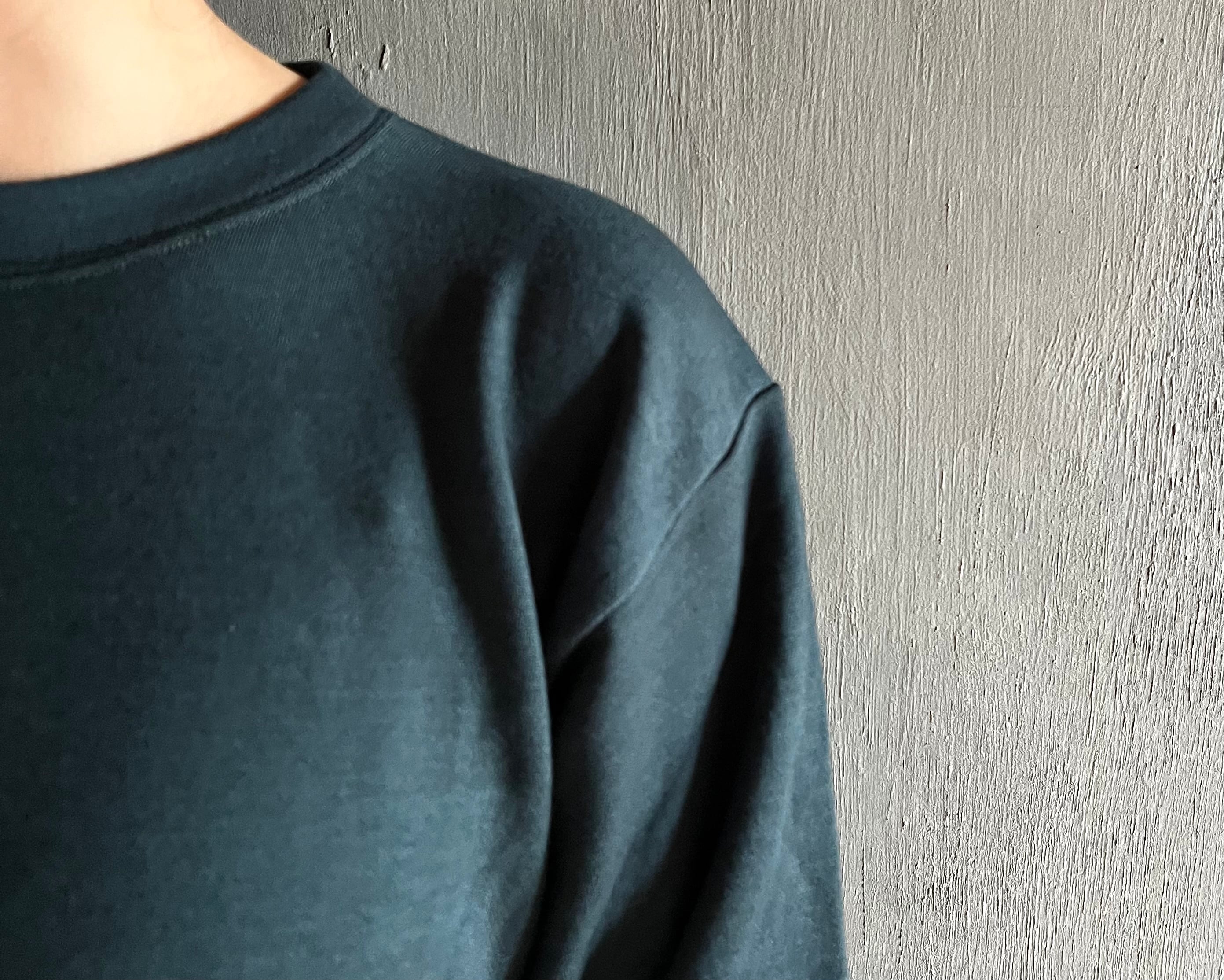 MITTAN|super120'sウール裏毛トレーナー T-15 紺緑