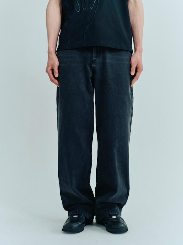 Washed Wide Straight Denim