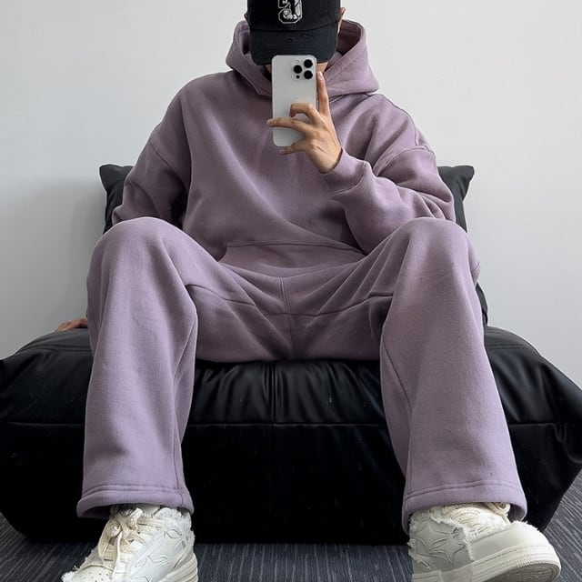 予約販売】メンズ セットアップ 裏起毛 上下 長袖 シンプル 無地 予約販売】メンズ セットアップ 裏起毛 上下 長袖 シンプル 無地