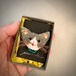 cat ブローチ  ハチワレ
