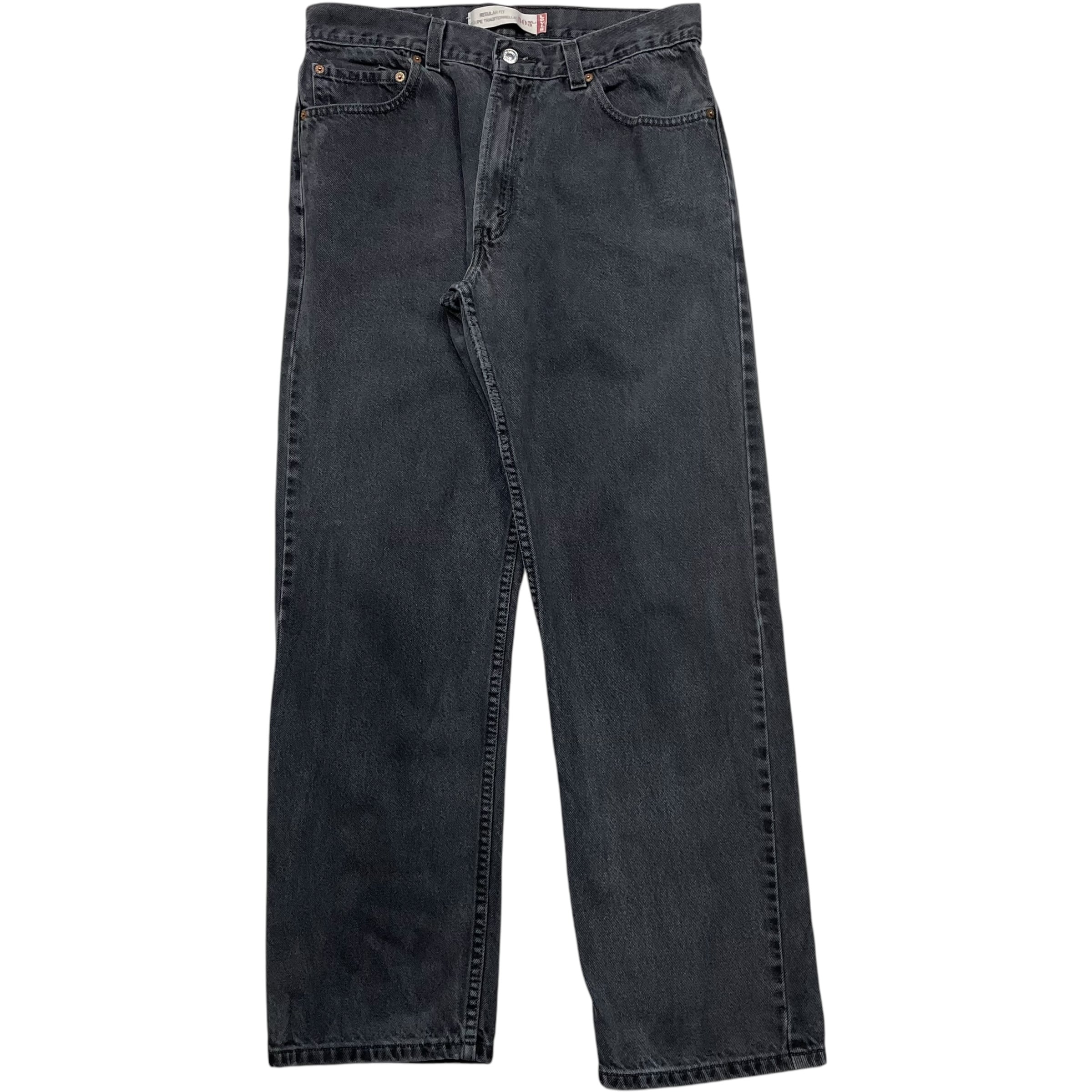 《実寸 W34L30》 Levi's リーバイス 505 ブラックデニム ストレート no.4827