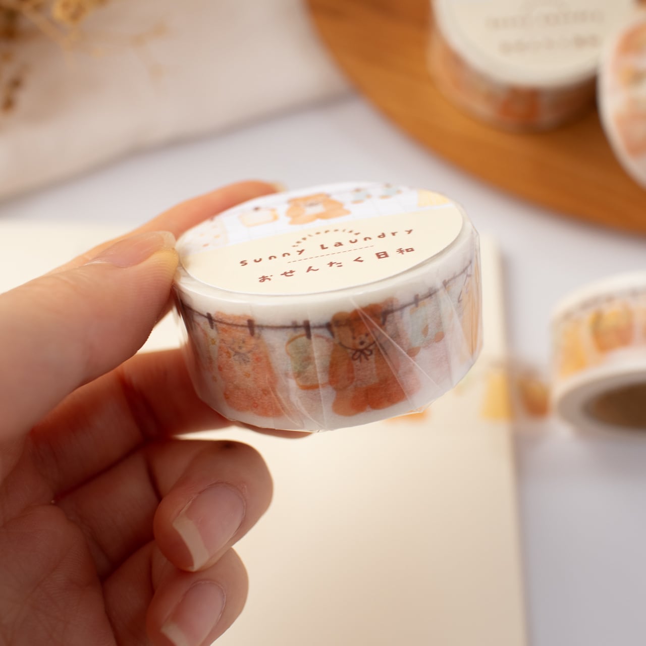 くまのおせんたく日和マスキングテープ | teplopolka｜くまのほっこり