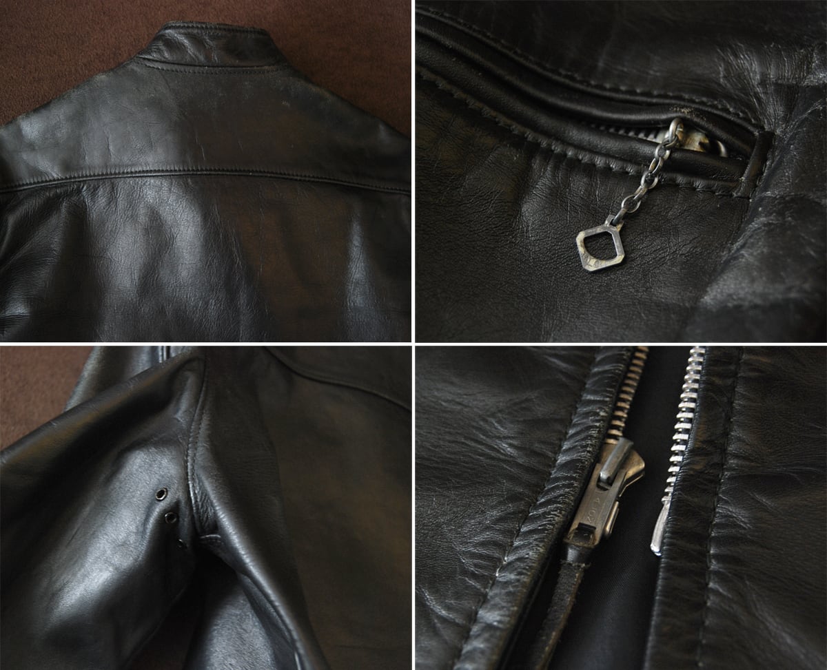 ヴィンテージ ジャンク BUCOタイプ 扇タロン ケンコバ シングル ajito J-02 1950's Buco LeatherJacket sz40 ビンテージ ブコ