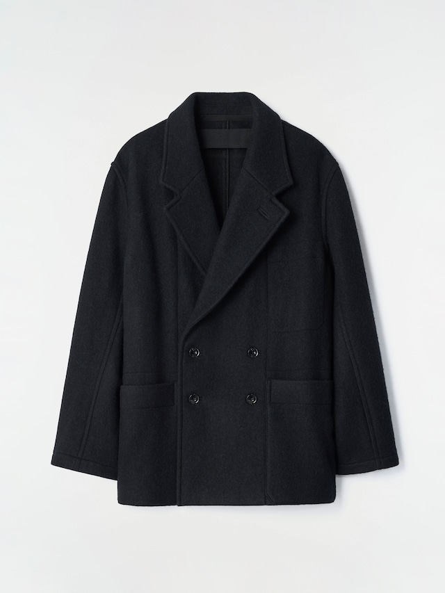LEMAIRE SHORT DB COAT BLACK CO1166 LF1700