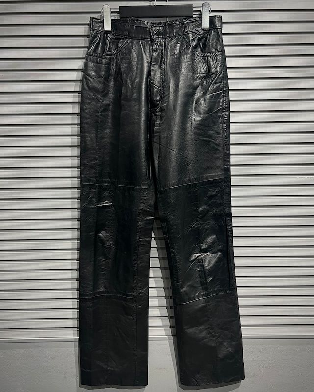 【X VINTAGE】Beautiful Silhouette Vintage Leather Pants