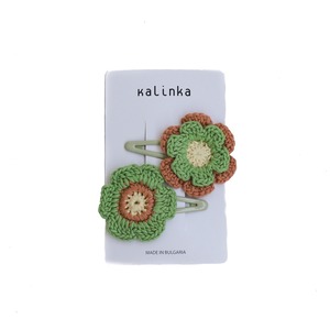 Kalinka / Flower Crochet Clip Set - Forest