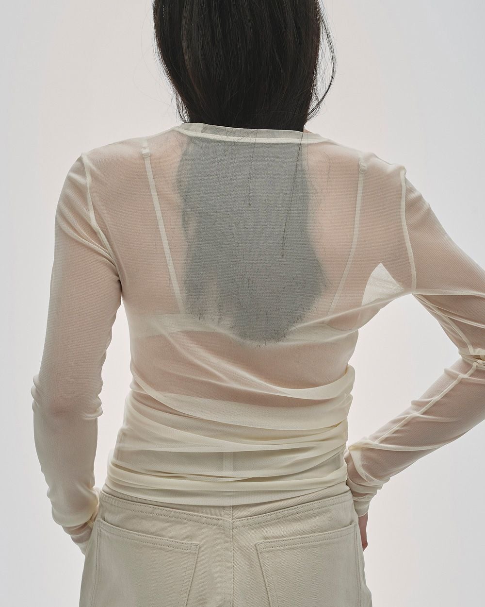 todayful Asymmetry Mesh Tops 12520611 | AMBIENT SHARE
