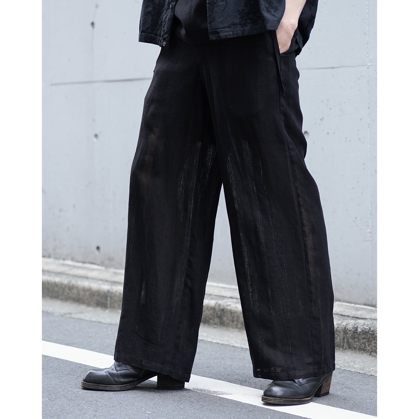 Nomàt] (ノマット) N-LE-P-01 Straight PT/Linen Stripes | Clique