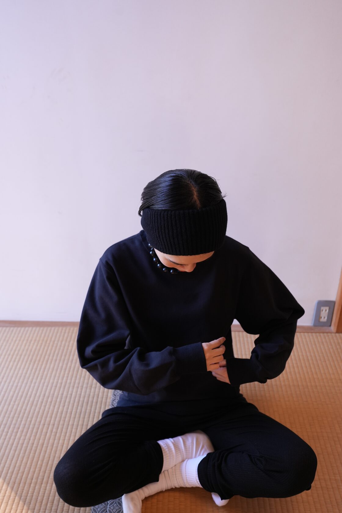 MOON TREE PLANET - Knit_turban black | Pay ID