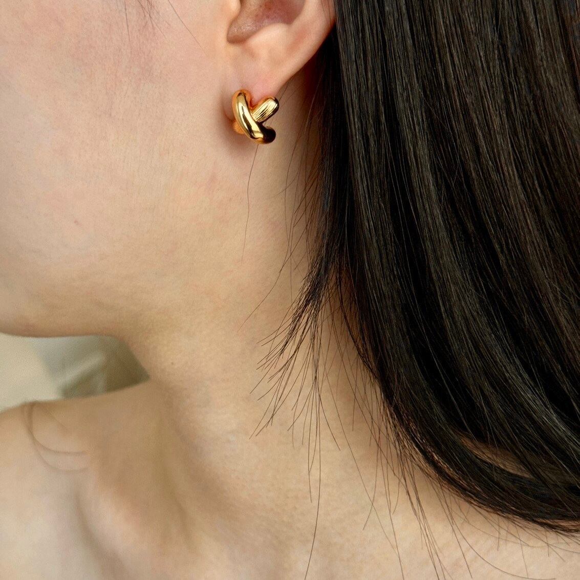 cross curve hoop pierce【 2color 】No.P148 | o n e m a r k e t