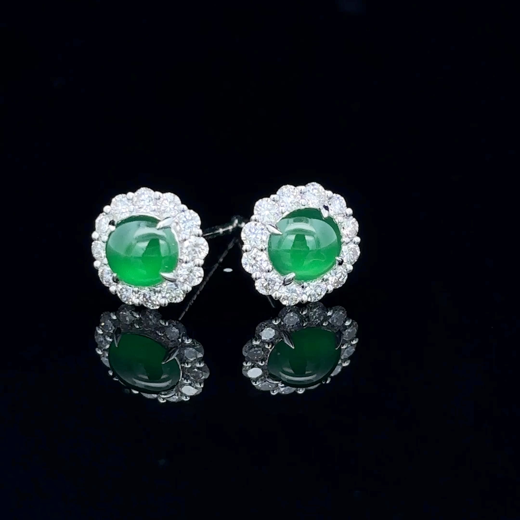 Jade earrings 翡翠ピアス RC0256 | Victorian Box