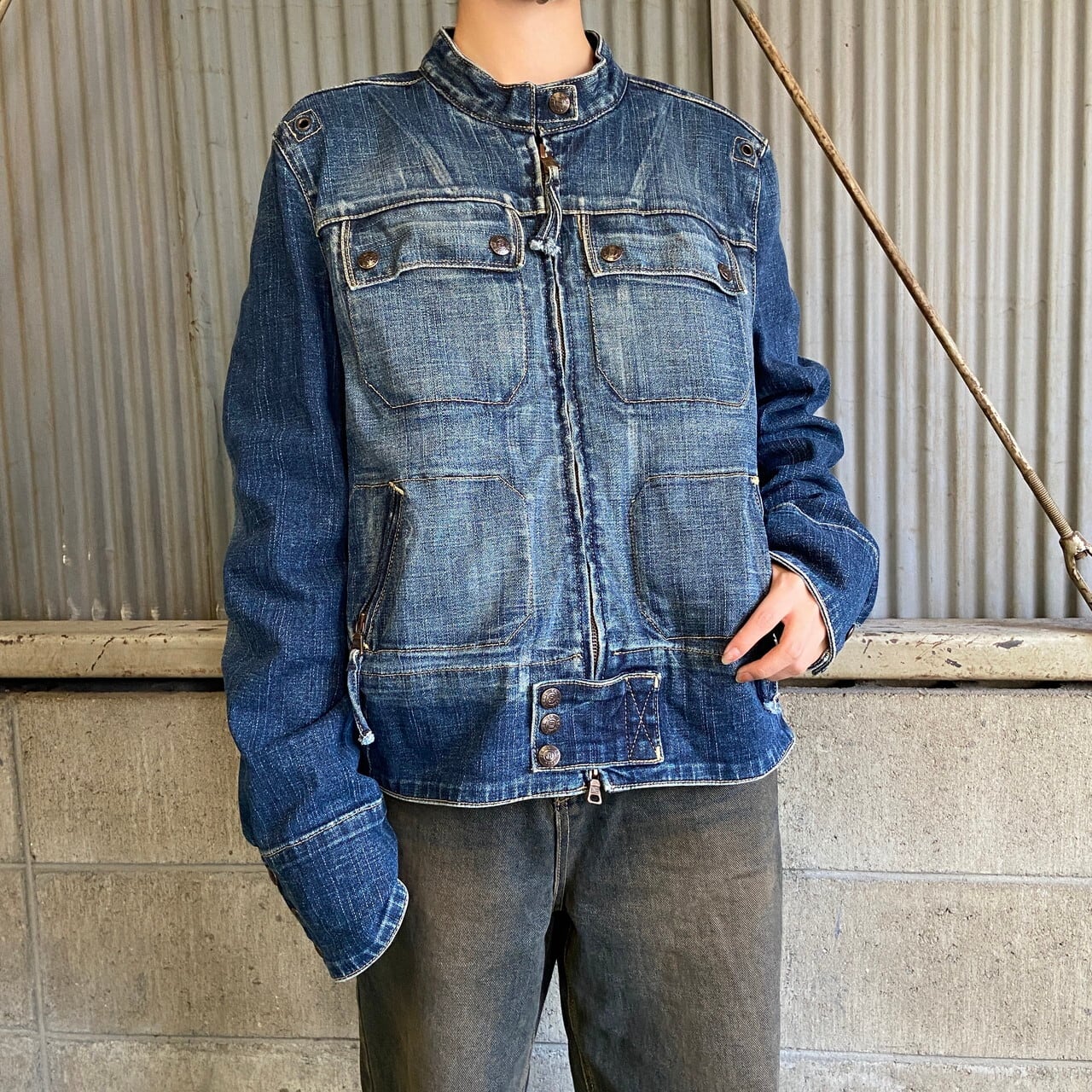 90s POLOJEANS　2ndデニムジャケット　Tバック　ラルフローレン