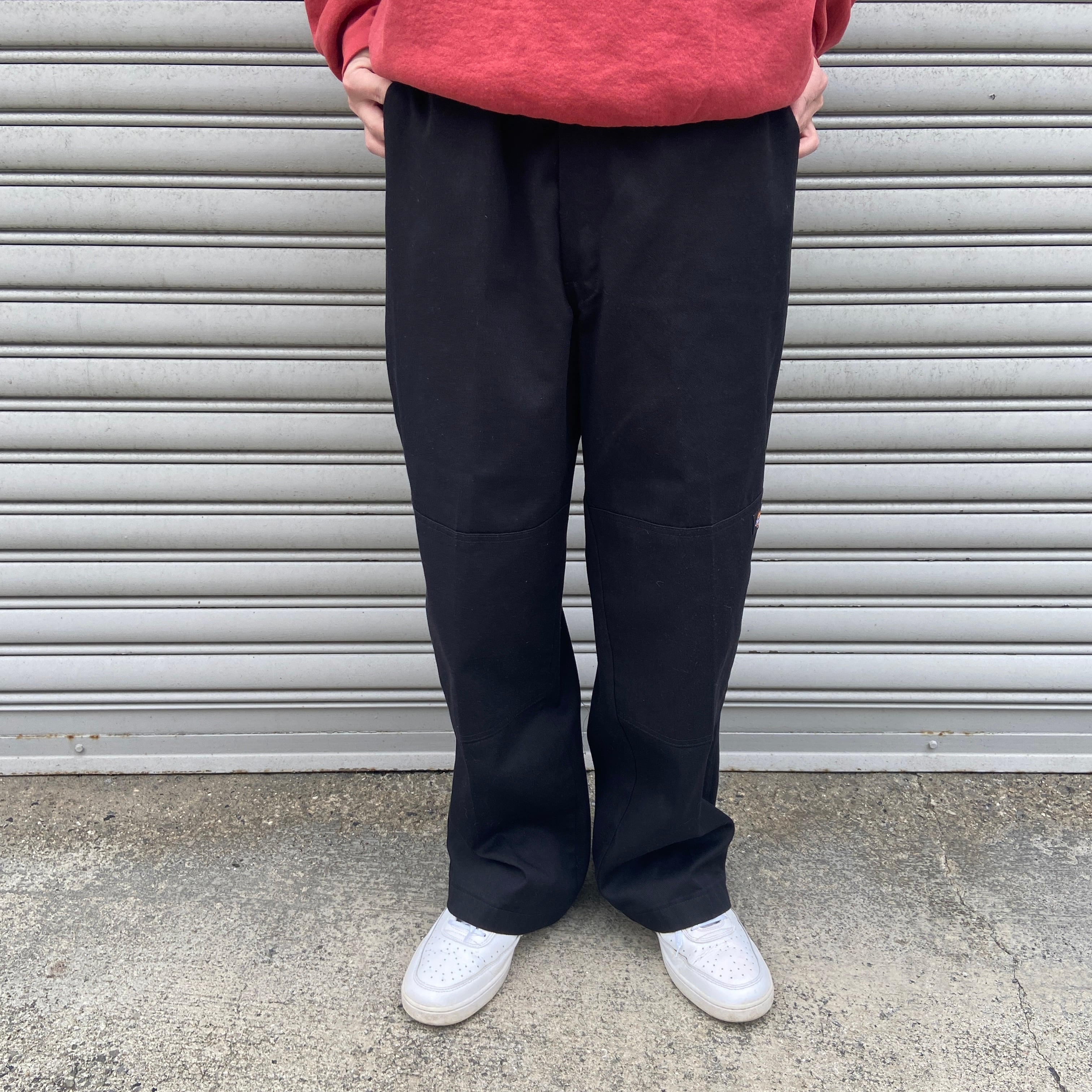送料無料』Dickies ディッキーズ ダブルニーワークワイドパンツ 黒 