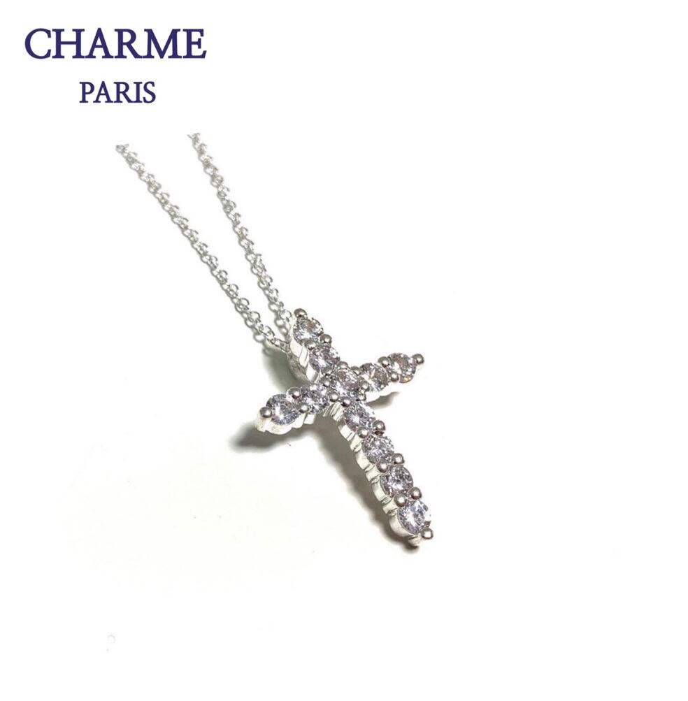 cz diamond cross necklace