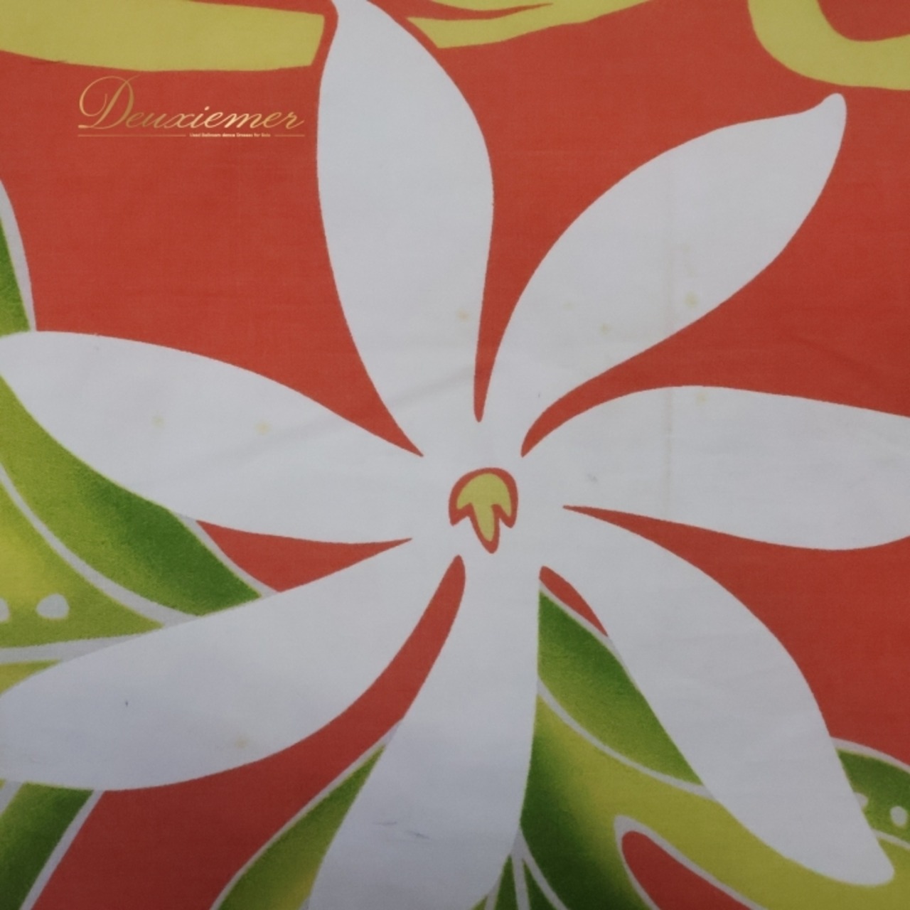 フラダンス 小物 バッグ トートバッグ パンドール オレンジ系 Paondor 日本製 ティアレ柄 ラウアエ柄 花柄 かわいい 華やか 鮮やか 橙 白 黄 緑 ハワイアン アロハ ハワイアンプリント フラ ダンス レッスン 練習 おしゃれ 色鮮やか ポップ