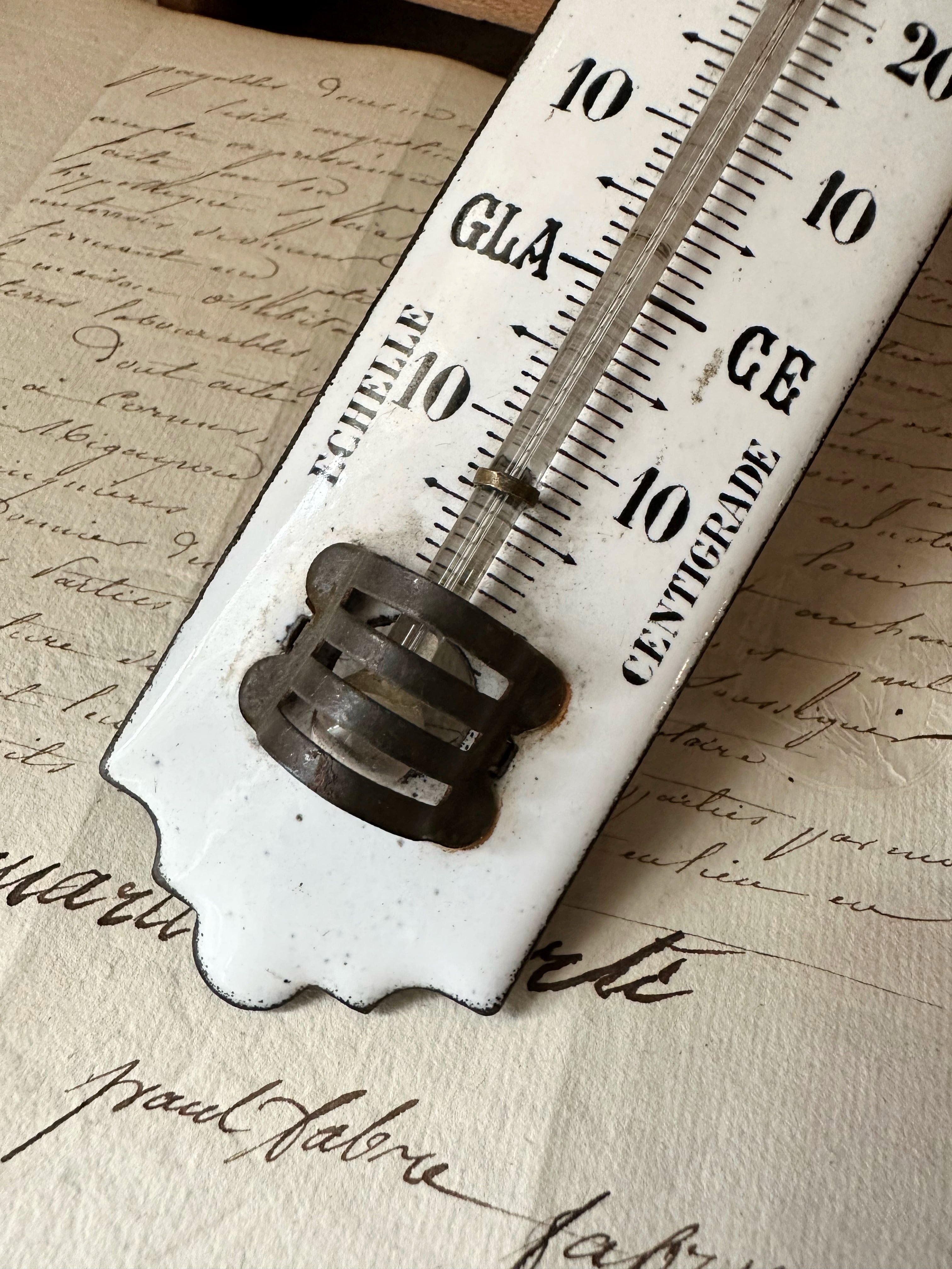 フランス 温度計ホーロー THERMOMÈTRE | Brocante de La Cocotte