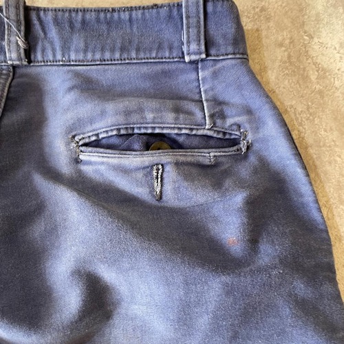 50-60s サンフェード フレンチワーク モールスキン パンツ 詳細写真13