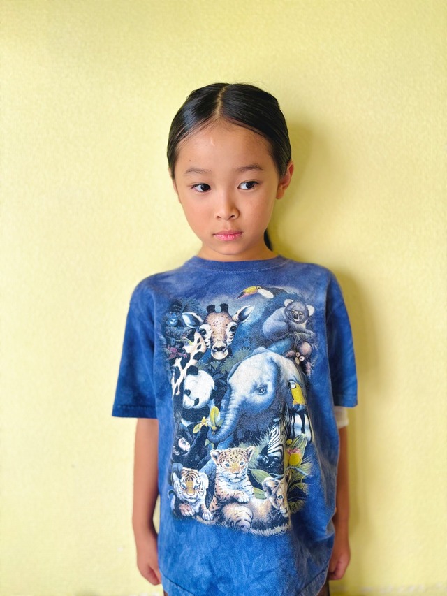【KIDS vintage】 90's vintage animals THE MOUNTAIN T-sh.  size:5-7y