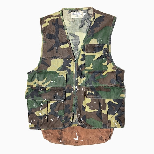 Vintage 80~90's【BLUE-BILL RED HEAD】Grunge Camo Hunting Vest