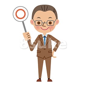 イラスト素材 中年ビジネスマンの正解 Okイメージ ベクター Jpg 8sukeの人物イラスト屋 かわいいベクター素材のダウンロード販売