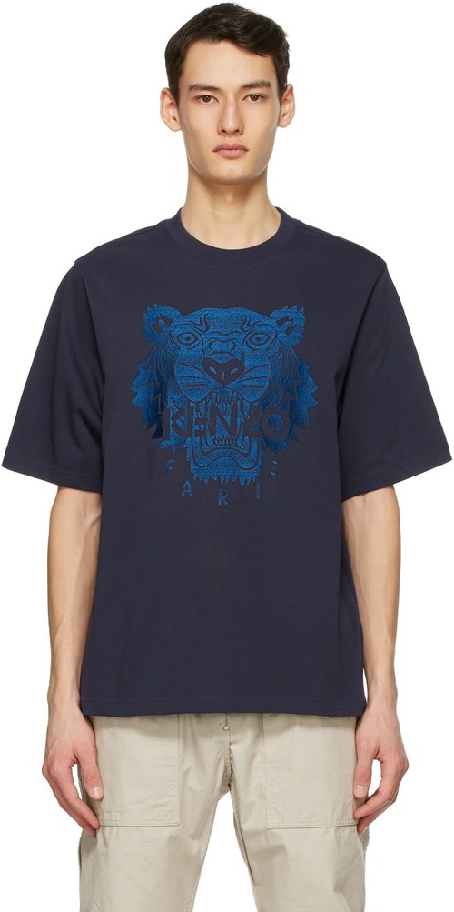 KENZO　オーバーサイズ　タイガーTシャツ　ネイビー