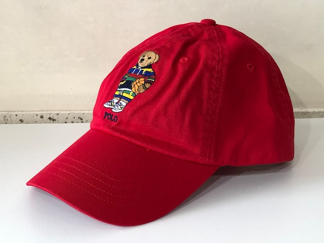 POLO RALPH LAUREN POLO BEAR CHINO BALL CAP (RED)