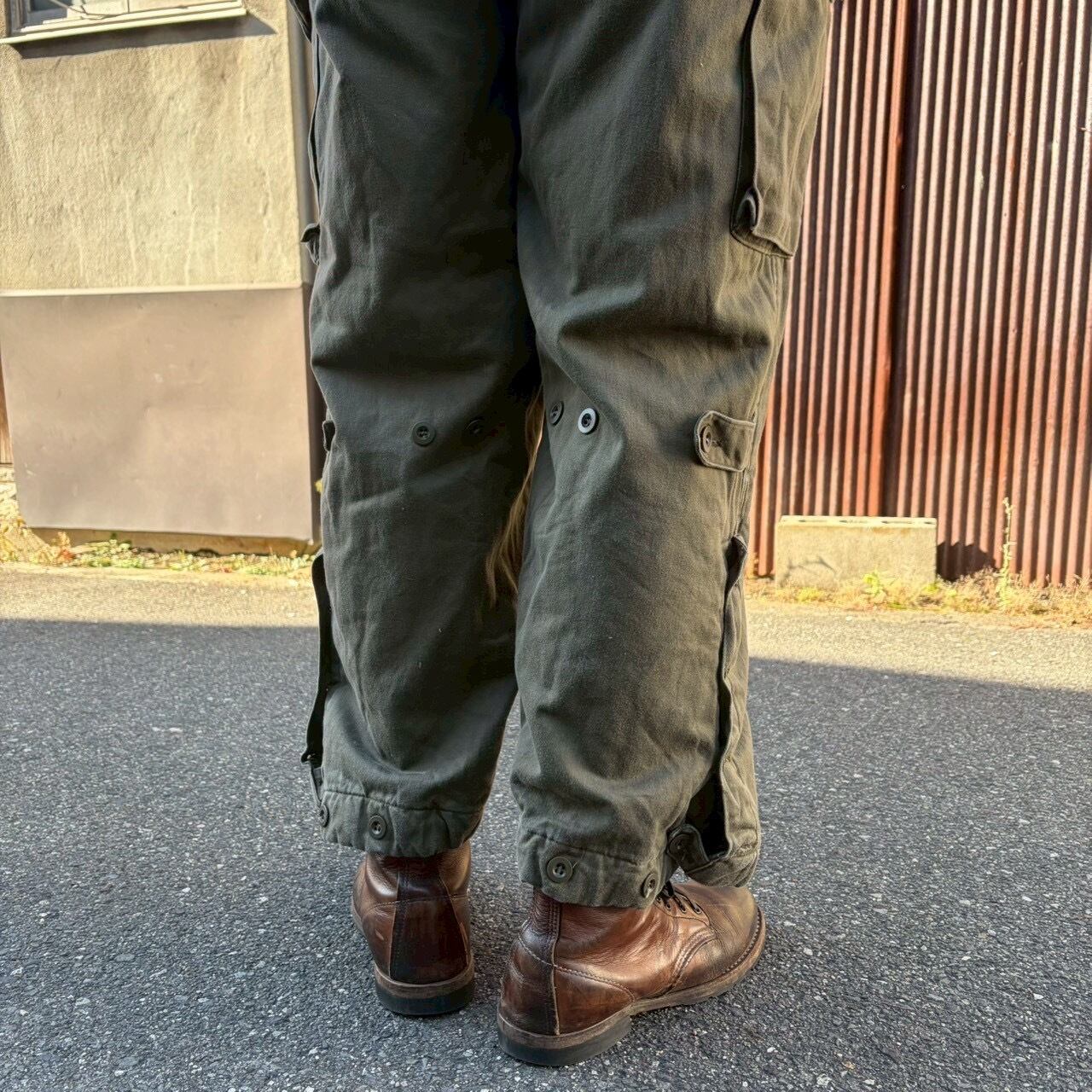 80s オーストリア軍 実物 オーバーオール 防寒パンツ つなぎ W96cm L