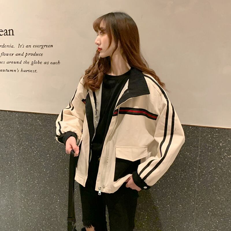 ジャケット スプリングオータムルーズスタンダード レトロ 春物 秋物 試着室33588591536