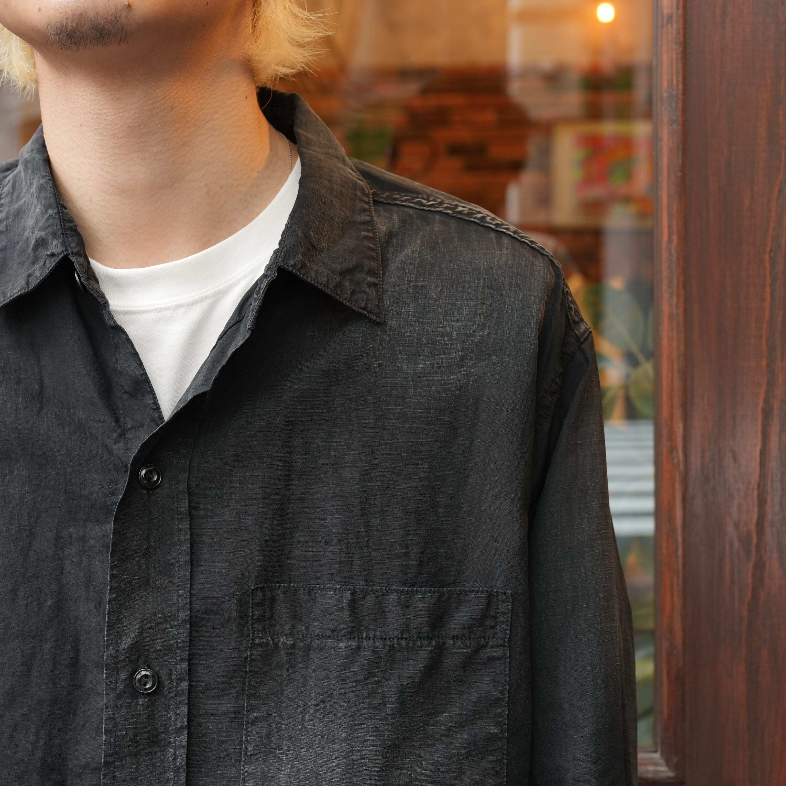 美品 26SS HERILL U.S.N Linen Shirt サイズ0 HERILL(へリル) 26SS 
