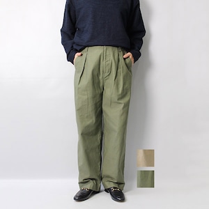 KAMILi カミリ COTTON DYED BACK SATIN PANTS 2301PT01 [送料無料]