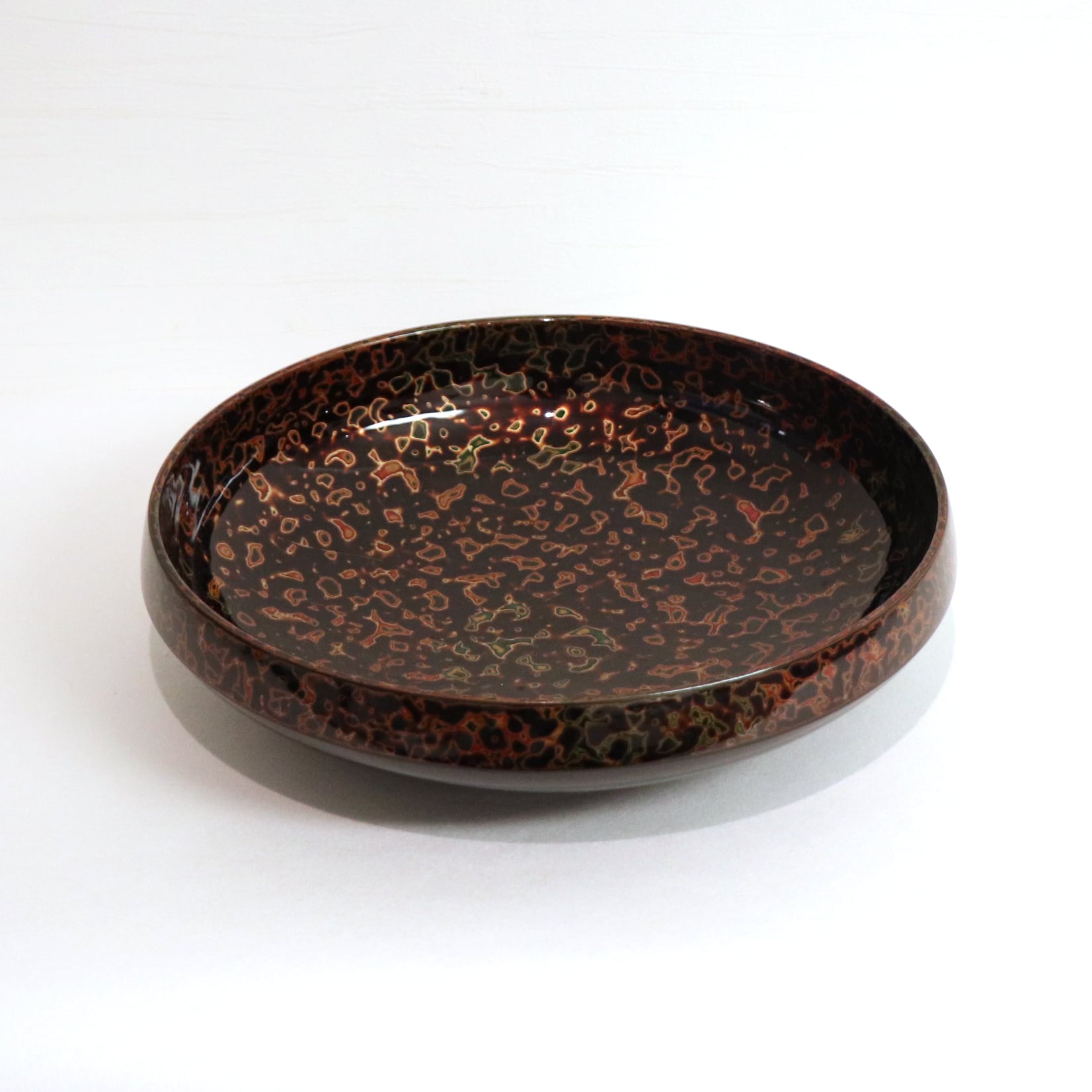 津軽塗（唐塗）バカ塗り・菓子器・No.200809-81・梱包サイズ80