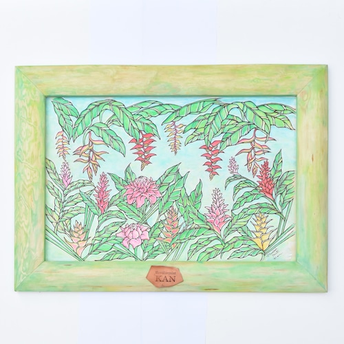 Art  【Tropical flowers / Green flame】