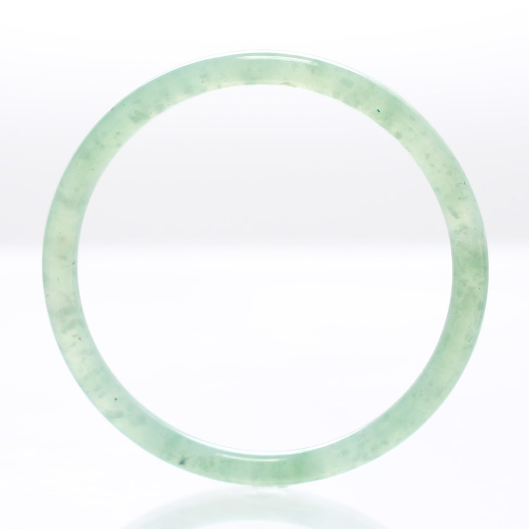 内径 約59.5mm】princess/Guatemala 翡翠バングル A貨翡翠 jd_bg1405