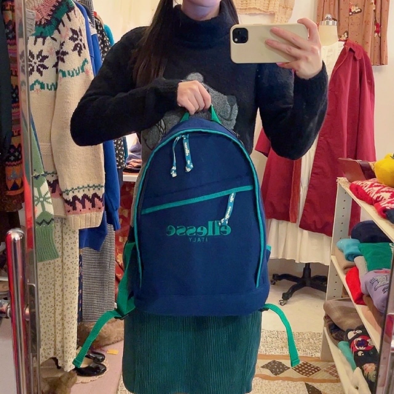 ellesse / navy piping backpack