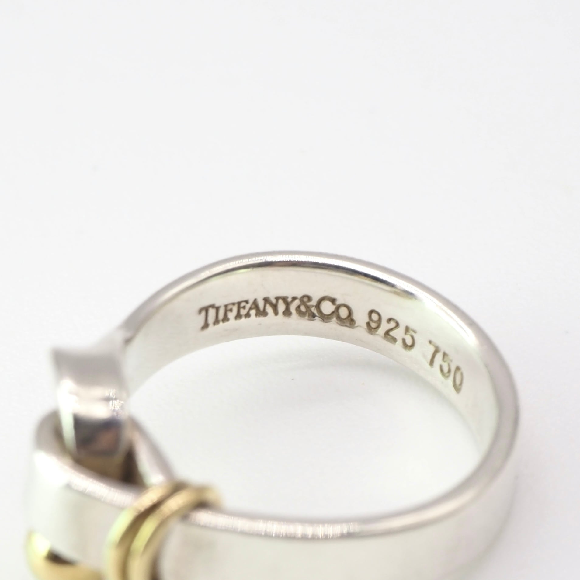 Tiffany&Co. 約8号 フックアンドアイリング シルバー925 K18