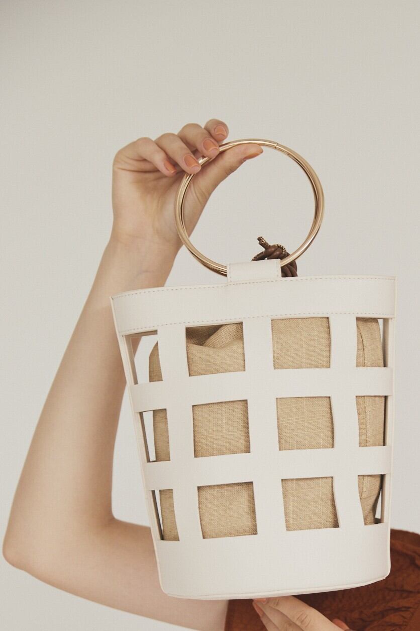 Metal ring cutting bag ECRU